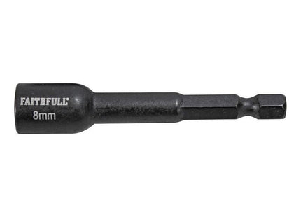 Faithfull Magnetic Impact Nut Driver 8mm x 1/4in Hex Faithfull - RockBottom Northampton