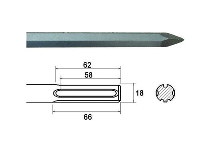 Faithfull SDS Max Point 300mm Faithfull - RockBottom Northampton