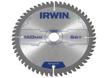 Irwin® Professional Aluminium Circular Saw Blade 160 x 20mm x 56T TCG IRWIN® - RockBottom Northampton