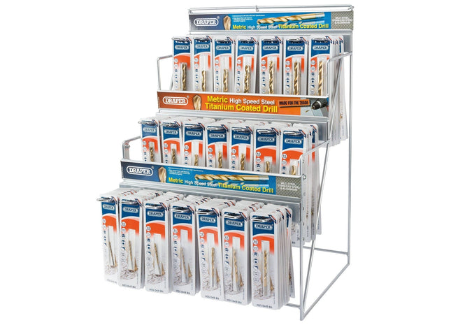 Draper Assorted Metric HSS Titanium Drill Bit Merchandiser (154 Piece) 64039 Draper - Town Tools 