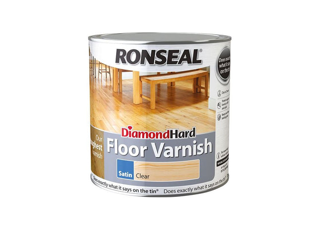 Ronseal Diamond Hard Floor Varnish Gloss 5 litre Ronseal - RockBottom Nothampton