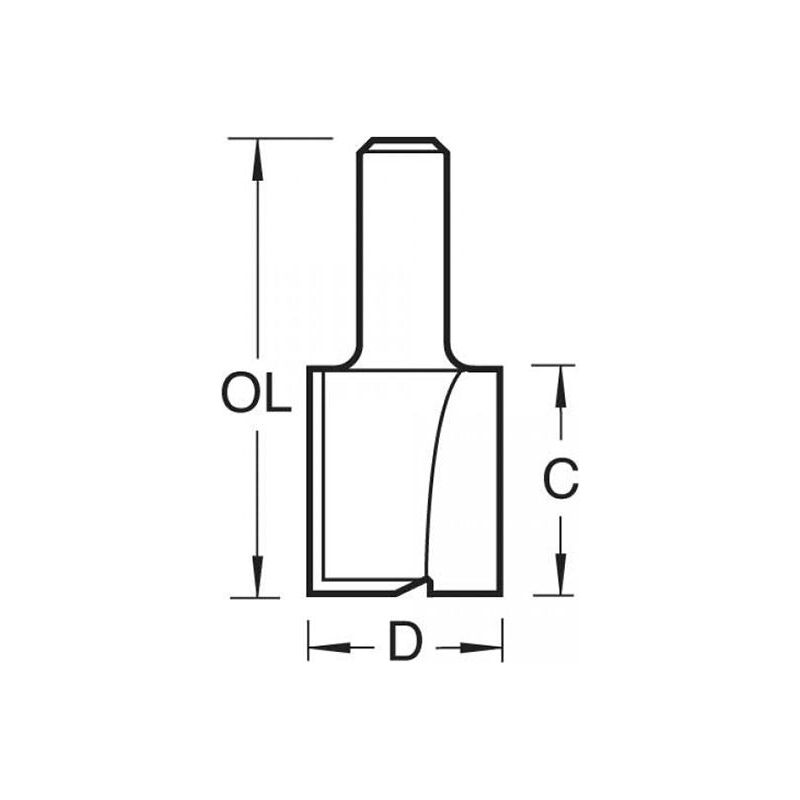 Trend 4/6 x 1/4 TCT Two Flute Cutter 20.0 x 25mm Trend - RockBottom Northampton