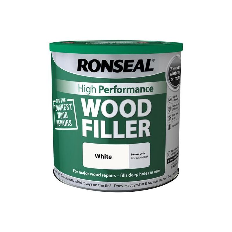 Ronseal High-Performance Wood Filler White 3.7kg Ronseal - RockBottom Nothampton