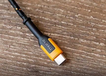 Dewalt Telecoms USB A to USB C Reinforced Charging Cable 1.8m (6ft) DEWALT Telecoms - RockBottom Northampton