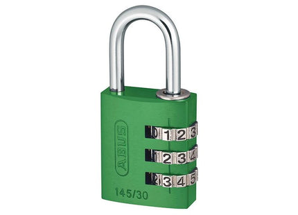 Abus Mechanical 145/30 30mm Aluminium Combination Padlock Green 46580 ABUS Mechanical - RockBottom Northampton 