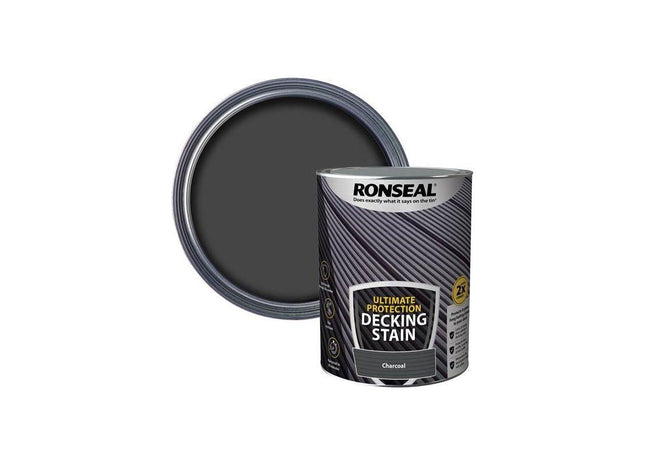 Ronseal Ultimate Protection Decking Stain Charcoal 5 litre Ronseal - RockBottom Nothampton