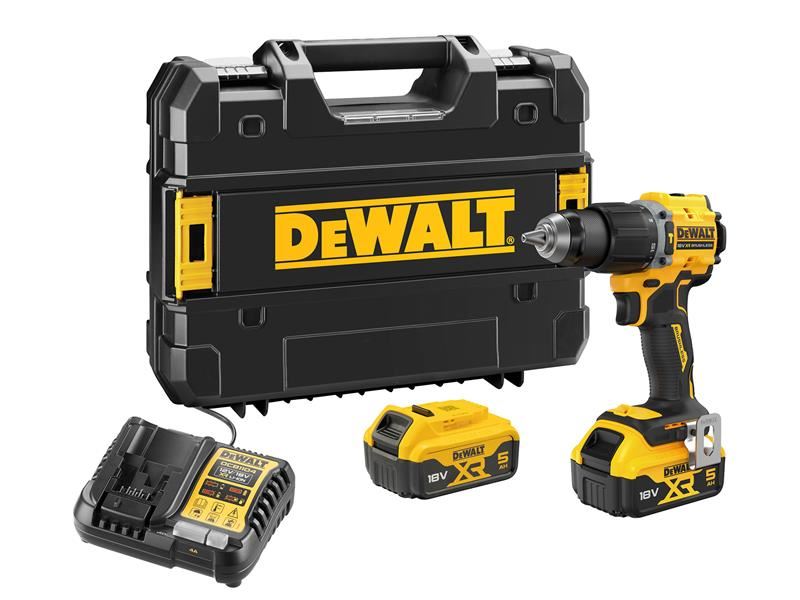 DeWALT Power Tools DCD799P2T XR Brushless Combi Drill 18V 2 x 5.0Ah Li-ion DeWALT Power Tools - RockBottom Northampton