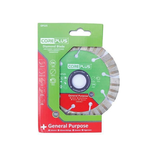 Coreplus GP125 General-Purpose Hybrid Turbo Diamond Blade 125mm CorePlus - RockBottom Northampton