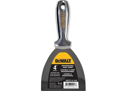 Dewalt Drywall Stainless Steel Jointing/Filling Knife 100mm (4in) DEWALT Drywall - RockBottom Northampton