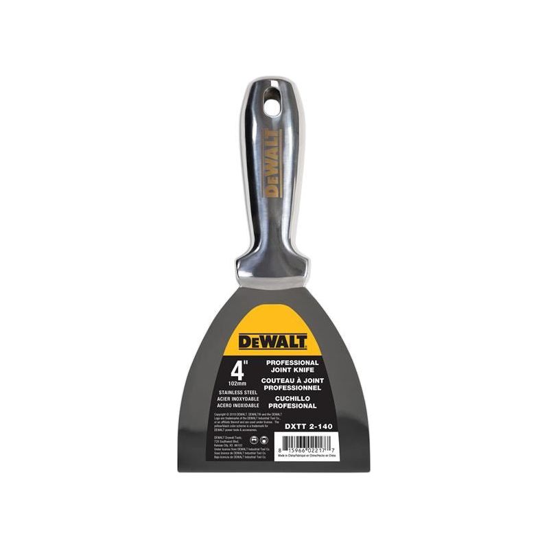 Dewalt Drywall Stainless Steel Jointing/Filling Knife 100mm (4in) DEWALT Drywall - RockBottom Northampton