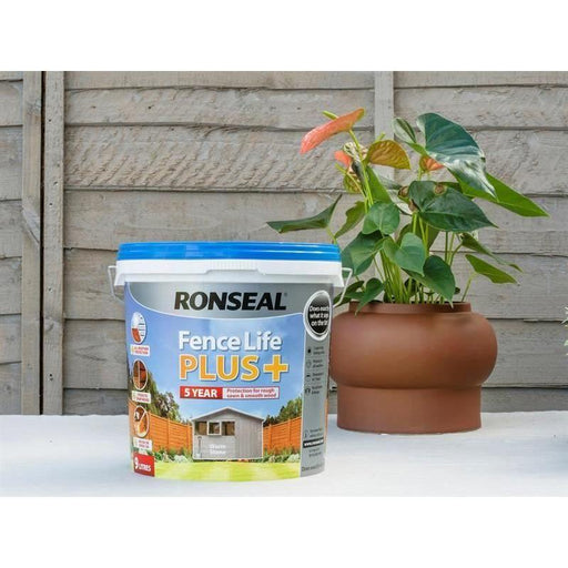 Ronseal Fence Life Plus+ Warm Stone 5 litre Ronseal - RockBottom Nothampton
