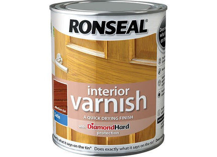 Ronseal Interior Varnish Quick Dry Satin Medium Oak 250ml Ronseal - RockBottom Nothampton