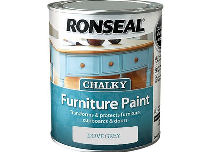 Ronseal Chalky Furniture Paint Dove Grey 750ml Ronseal - RockBottom Nothampton