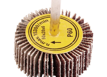 Draper Abrasive Flap Wheel, 50 x 20mm, 60 Grit 76452 Draper - Town Tools 