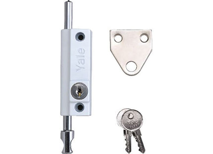 Yale Locks P124 Door Push Bolt White Finish Visi Yale Locks - RockBottom Northampton