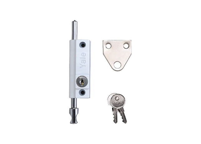 Yale Locks P124 Door Push Bolt White Finish Visi Yale Locks - RockBottom Northampton