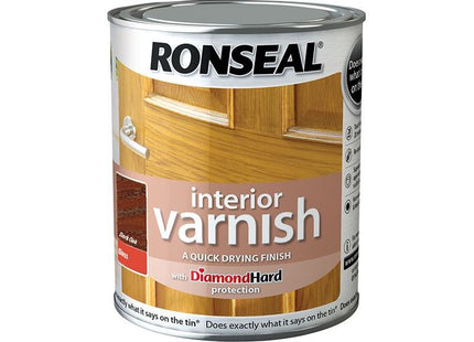 Ronseal Interior Varnish Quick Dry Gloss Dark Oak 750ml Ronseal - RockBottom Nothampton
