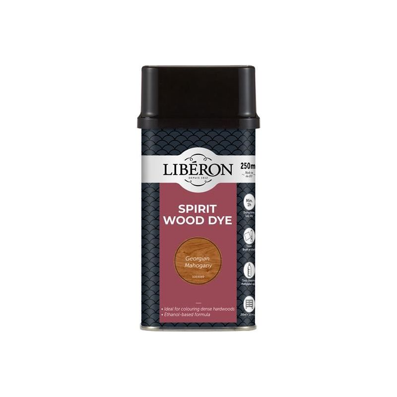Liberon Spirit Wood Dye Georgian Mahogany 250ml Liberon - RockBottom Northampton
