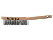 Faithfull Heavy-Duty Scratch Brush, Three Row Faithfull - RockBottom Northampton
