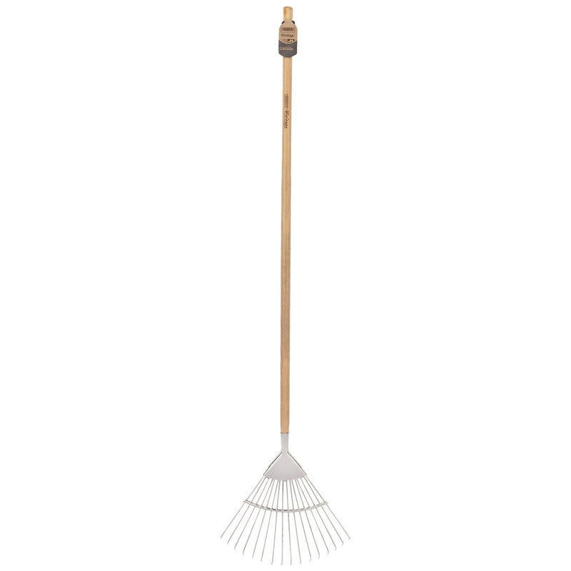 Draper Heritage Stainless Steel Lawn Rake with Ash Handle 99020 Draper - Town Tools 