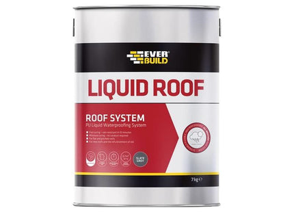 Everbuild Sika Aquaseal Liquid Roof Slate Grey 7kg Everbuild Sika - RockBottom Northamptin