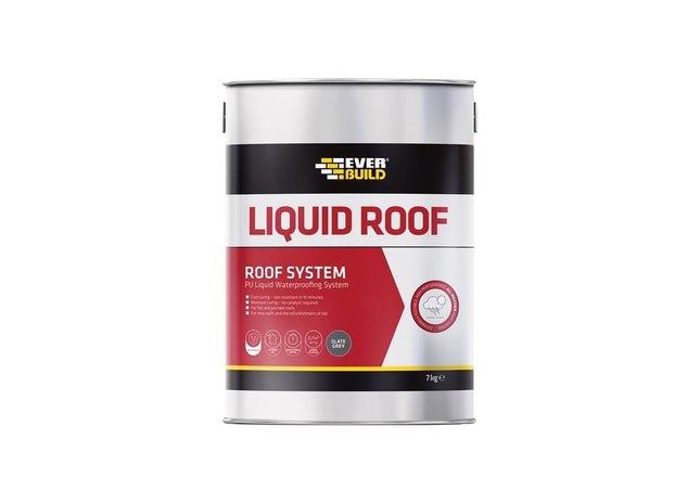 Everbuild Sika Aquaseal Liquid Roof Slate Grey 7kg Everbuild Sika - RockBottom Northamptin