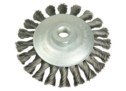 Lessmann Conical Knot Brush 100mm M14 Bore, 0.35 Steel Wire Lessmann - RockBottom Northampton