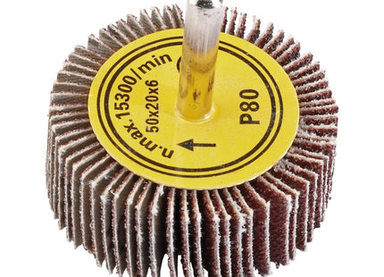 Draper Abrasive Flap Wheel, 50 x 20mm, 80 Grit 71826 Draper - Town Tools 