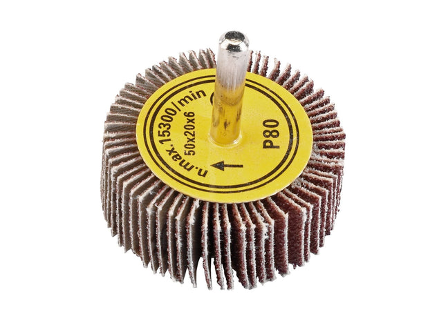 Draper Abrasive Flap Wheel, 50 x 20mm, 80 Grit 71826 Draper - Town Tools 