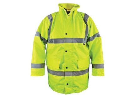Scan Hi-Vis Yellow Motorway Jacket - L (44in) Scan - RockBottom Nothampton