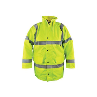 Scan Hi-Vis Yellow Motorway Jacket - L (44in) Scan - RockBottom Nothampton