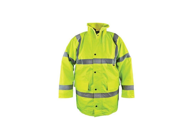 Scan Hi-Vis Yellow Motorway Jacket - L (44in) Scan - RockBottom Nothampton