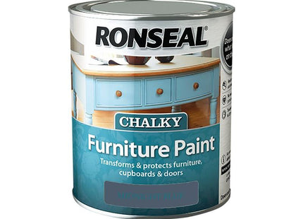 Ronseal Chalky Furniture Paint Midnight Blue 750ml Ronseal - RockBottom Nothampton