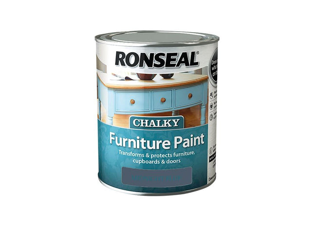 Ronseal Chalky Furniture Paint Midnight Blue 750ml Ronseal - RockBottom Nothampton