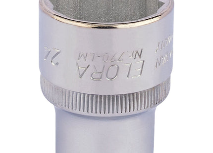 Draper Elora Bi-Hexagon Socket, 1/2" Sq. Dr., 24mm 24690 Draper - Town Tools 
