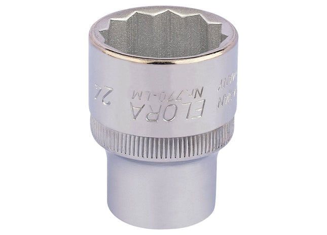 Draper Elora Bi-Hexagon Socket, 1/2" Sq. Dr., 24mm 24690 Draper - Town Tools 