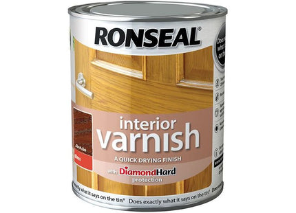 Ronseal Interior Varnish Quick Dry Gloss Dark Oak 250ml Ronseal - RockBottom Nothampton