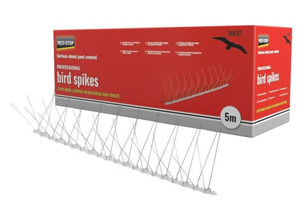 Pest-Stop (Pelsis Group) Professional Bird Spikes 50cm Metal Strips (Pack 10) Pest-Stop (Pelsis Group) - RockBottom Nothampton