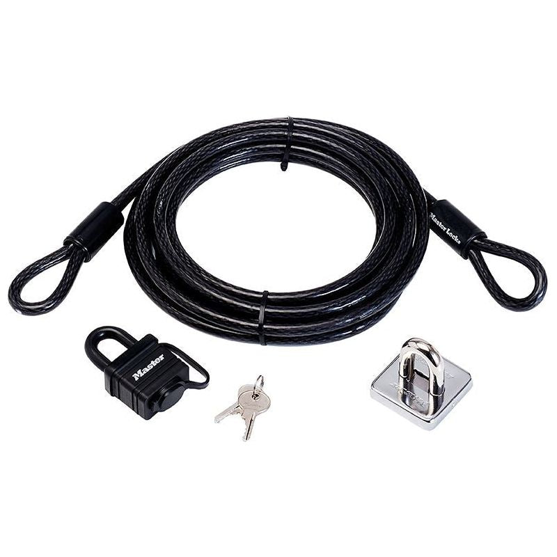 Master Lock Garden Security Kit with Lock Anchor & Cable 4.5m Master Lock - RockBottom Northampton