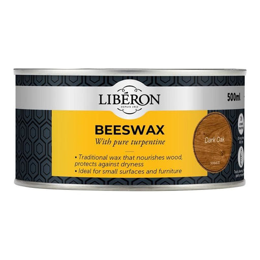 Liberon Beeswax Paste Dark Oak 500ml Liberon - RockBottom Northampton