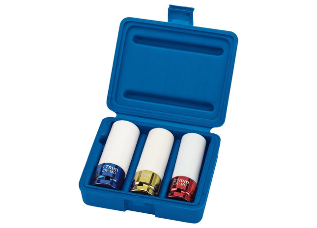 Draper HI-TORQ Wheel Nut Sockets for Alloy Wheels, 1/2" Sq. Dr. (3 Piece) Draper - Town Tools 