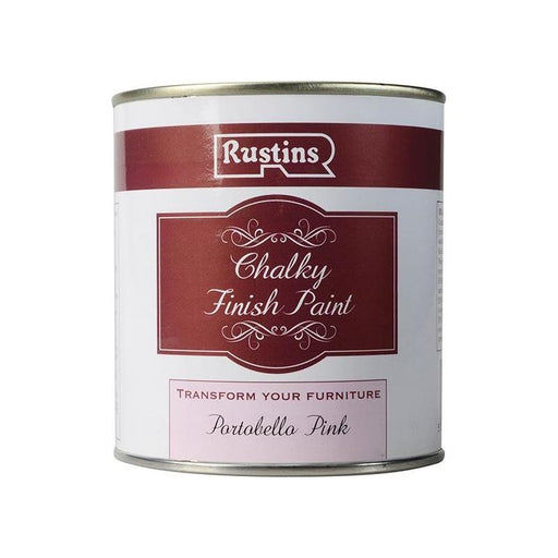 Rustins Chalky Finish Paint Portobello Pink 500ml Rustins - RockBottom Nothampton