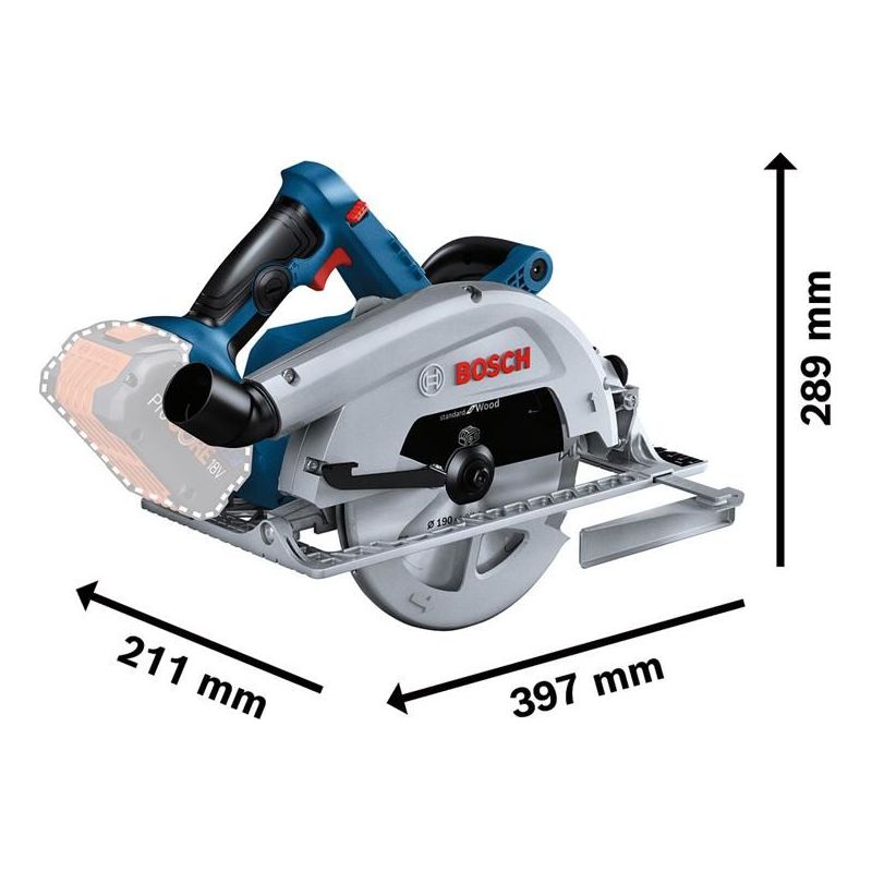 Bosch GKS 18V-68 C Professional BITURBO Circular Saw 18V Bare Unit Bosch - RockBottom Northampton