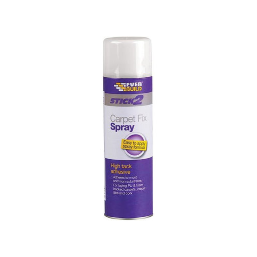 Everbuild Sika Carpet Fix Spray Adhesive Aerosol 500ml Everbuild Sika - RockBottom Northamptin