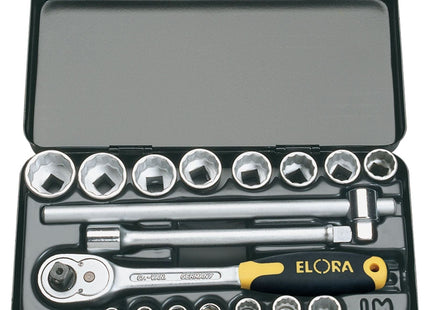 Draper Elora Metric Socket Set, 3/8" Sq. Dr. (18 Piece) 25932 Draper - Town Tools 