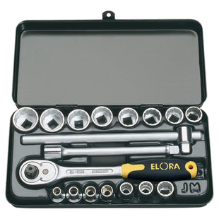 Draper Elora Metric Socket Set, 3/8" Sq. Dr. (18 Piece) 25932 Draper - Town Tools 