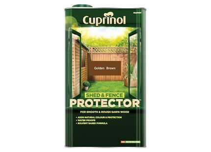 Cuprinol Shed & Fence Protector Gold Brown 5 litre Cuprinol - RockBottom Northampton
