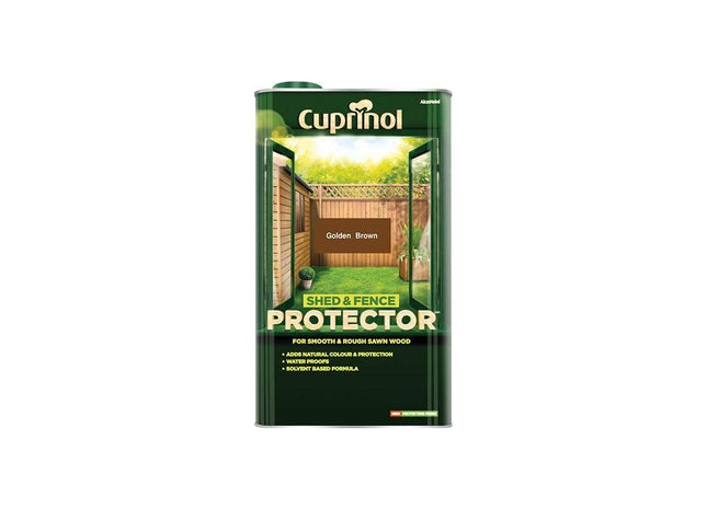 Cuprinol Shed & Fence Protector Gold Brown 5 litre Cuprinol - RockBottom Northampton