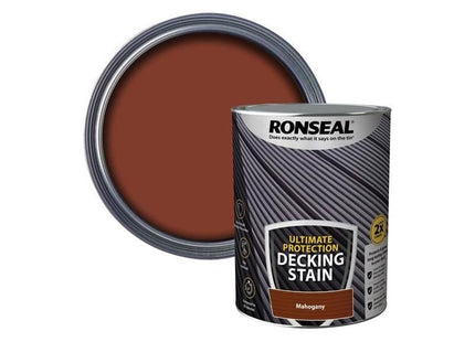 Ronseal Ultimate Protection Decking Stain Rich Mahogany 5 litre Ronseal - RockBottom Nothampton