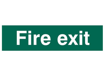 Scan Fire Exit Text Only - PVC Sign 200 x 50mm Scan - RockBottom Nothampton